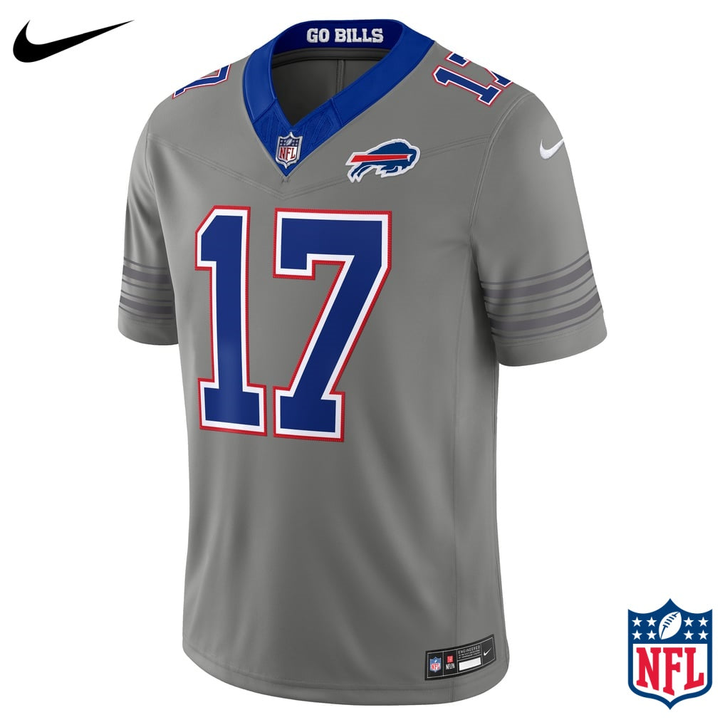 Nike Josh Allen #17 Buffalo Bills Gray Alternate Game Jersey