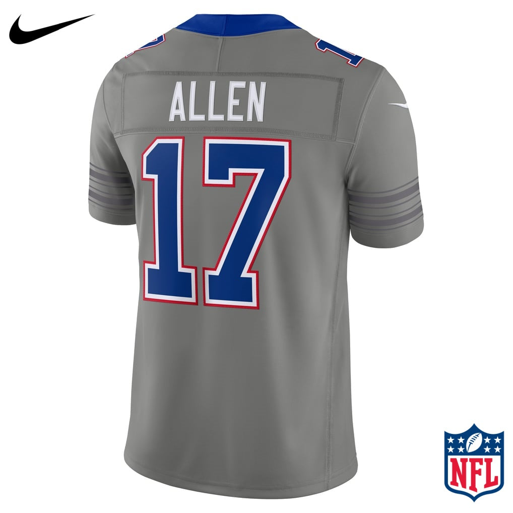 Nike Josh Allen #17 Buffalo Bills Gray Alternate Game Jersey