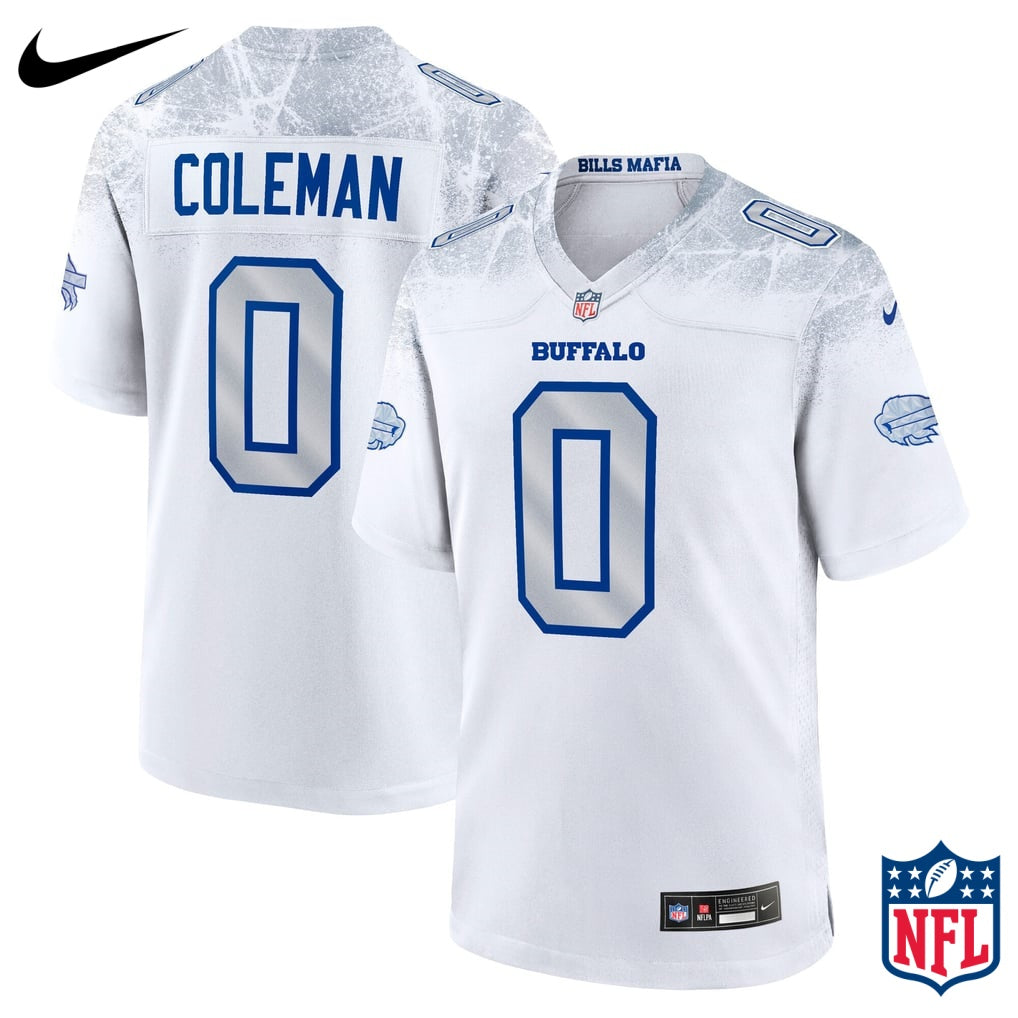 Nike Keon Coleman #0 Buffalo Bills White Away Game Jersey