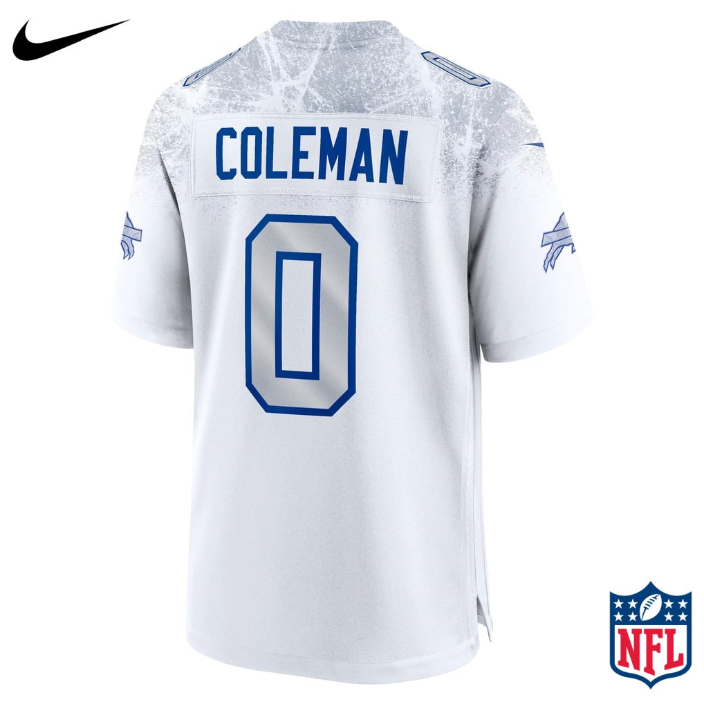 Nike Keon Coleman #0 Buffalo Bills White Away Game Jersey