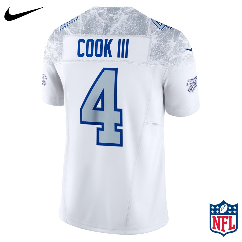 Nike James Cook #4 Buffalo Bills White Away Game Jersey