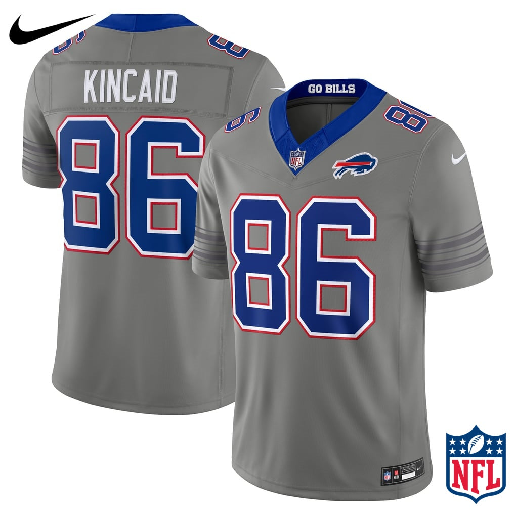 Nike Dalton Kincaid #86 Buffalo Bills Gray Alternate Game Jersey