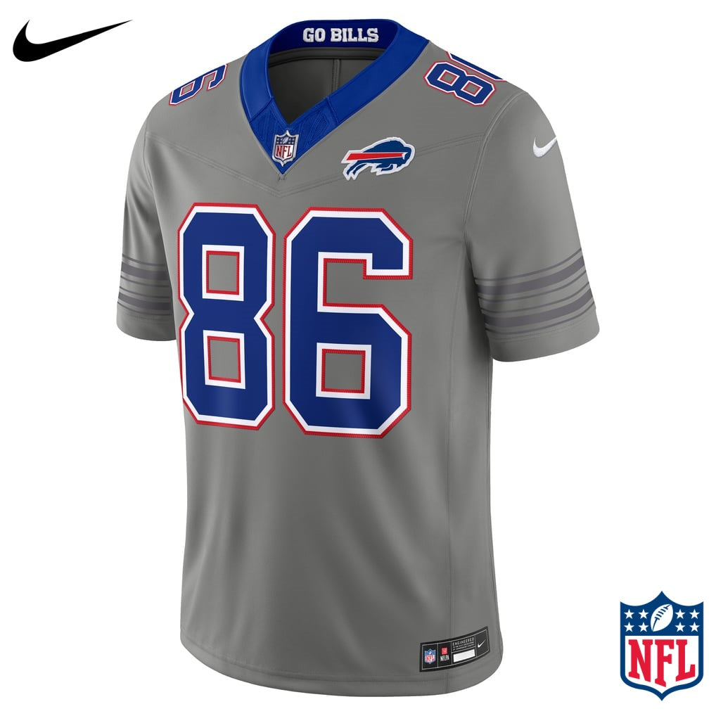 Nike Dalton Kincaid #86 Buffalo Bills Gray Alternate Game Jersey