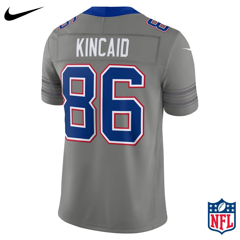 Nike Dalton Kincaid #86 Buffalo Bills Gray Alternate Game Jersey