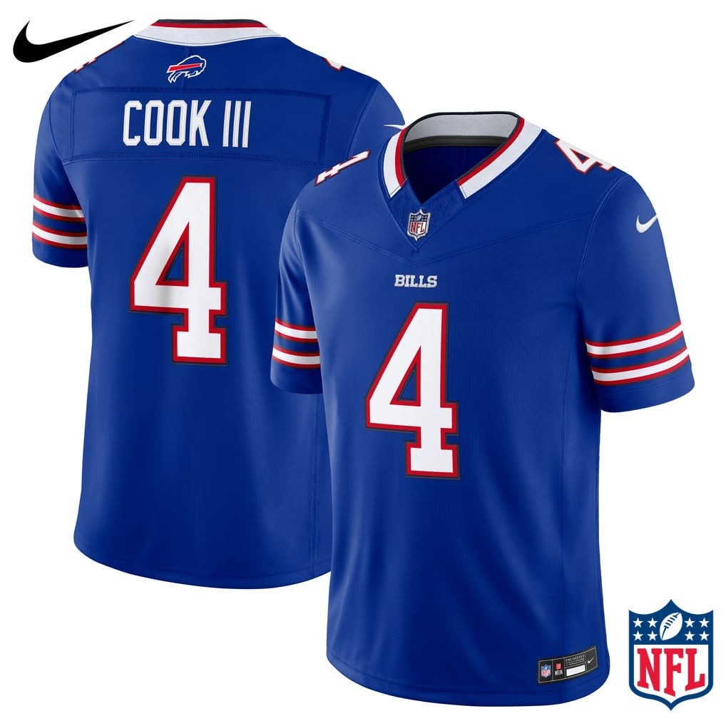 Nike James Cook #4 Buffalo Bills Royal Blue Home Game Jersey