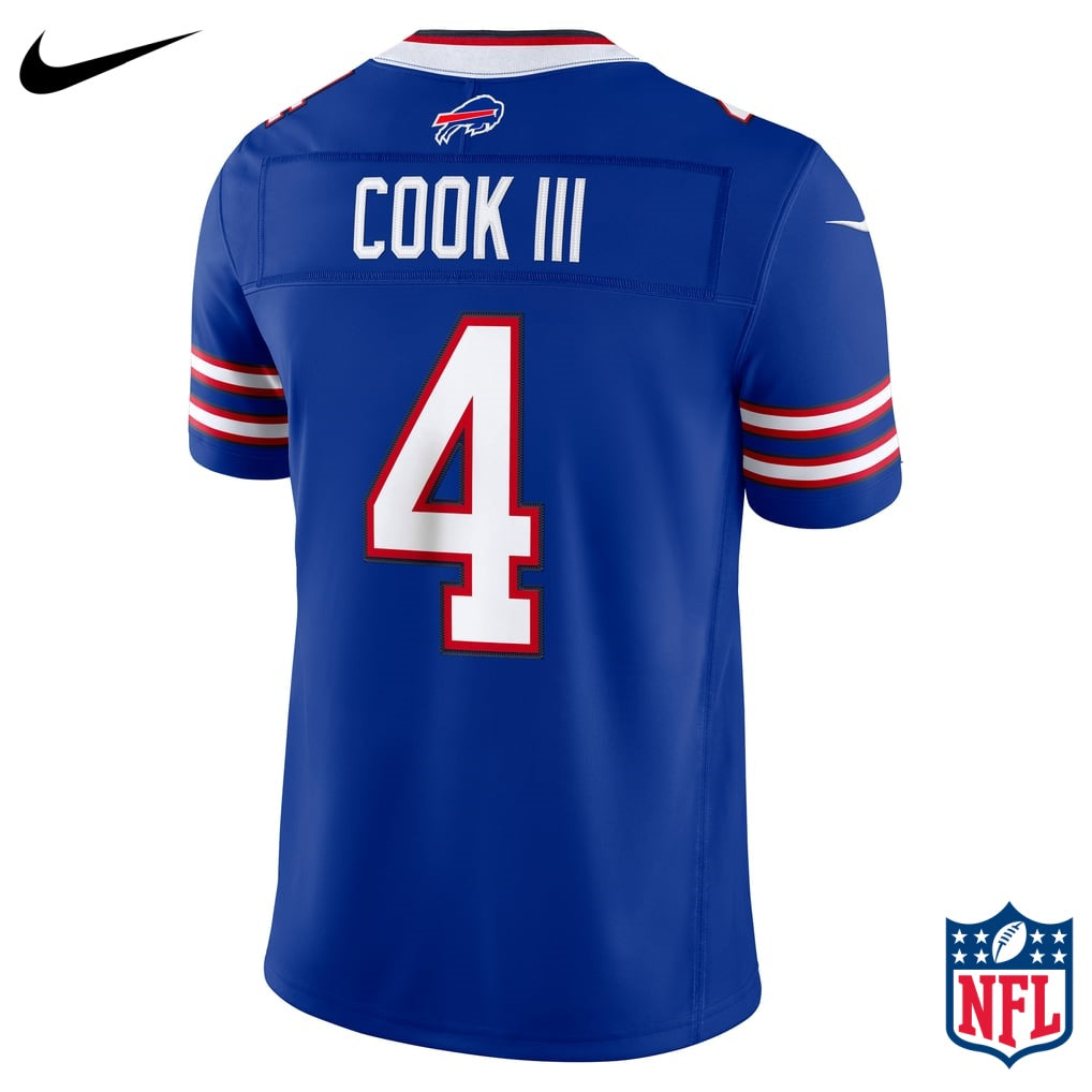 Nike James Cook #4 Buffalo Bills Royal Blue Home Game Jersey