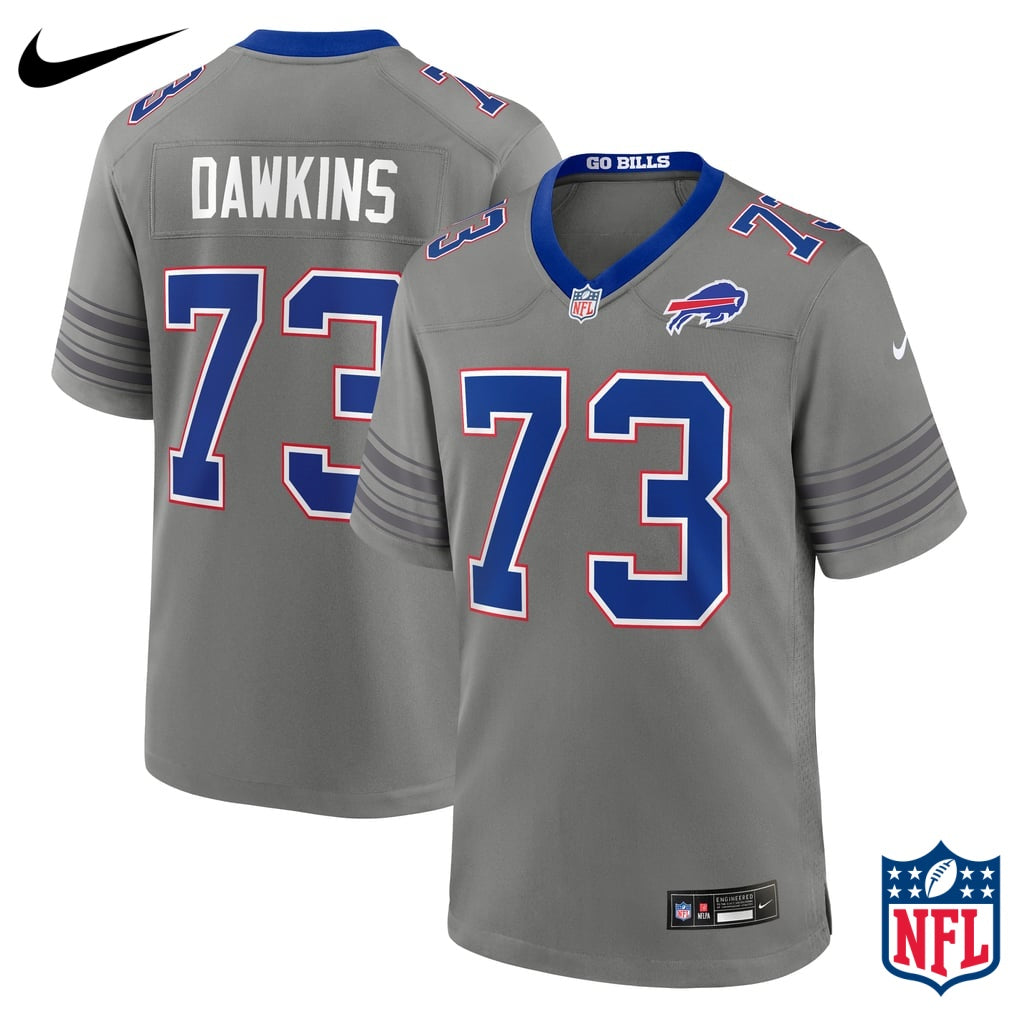 Nike Dion Dawkins #73 Buffalo Bills Gray Alternate Game Jersey
