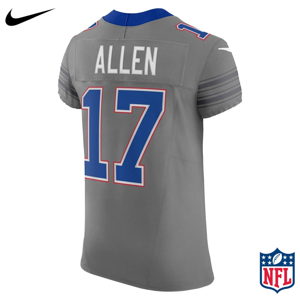 Nike Josh Allen #17 Buffalo Bills Gray Alternate Game Jersey