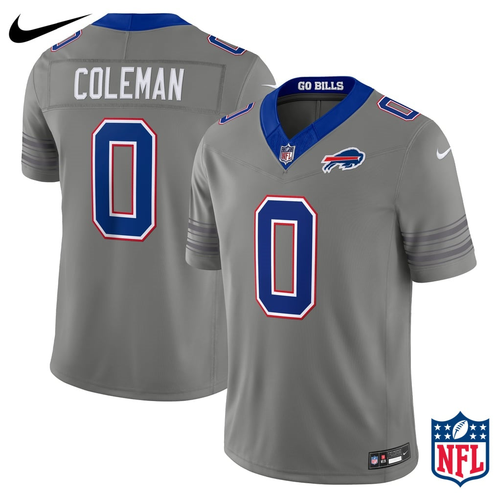 Nike Keon Coleman #0 Buffalo Bills Gray Alternate Game Jersey