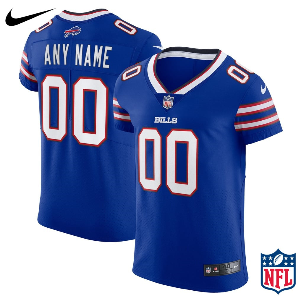 Nike Custom #00 Buffalo Bills Royal Blue Home Game Jersey