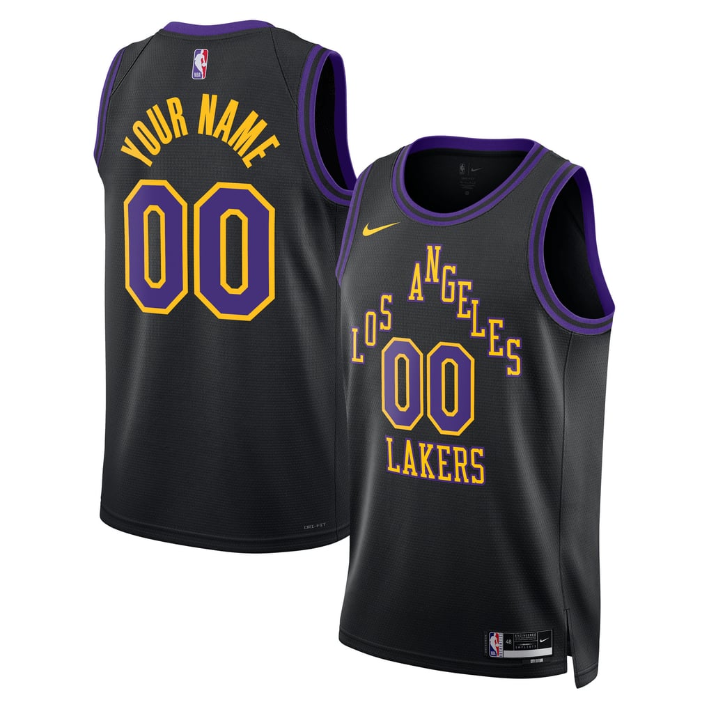 Nike Custom #00 Los Angeles Lakers Black City Edition Swingman Jersey