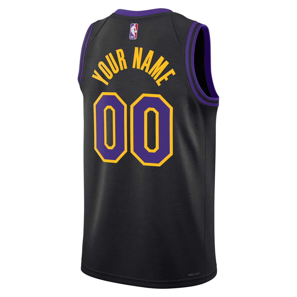 Nike Custom #00 Los Angeles Lakers Black City Edition Swingman Jersey