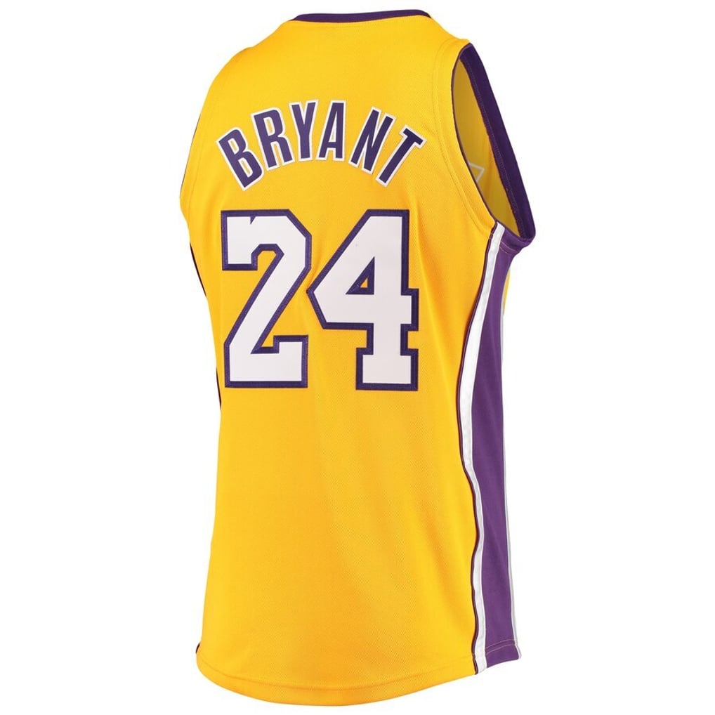 Mitchell & Ness Kobe Bryant #24 Los Angeles Lakers Gold Hardwood Classics Jersey