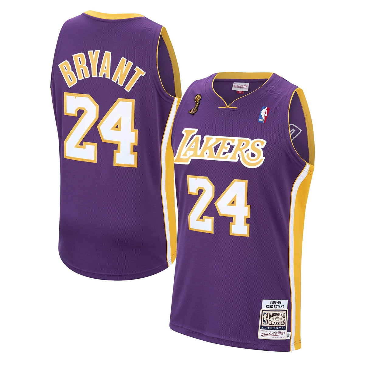 Mitchell & Ness Kobe Bryant #24 Los Angeles Lakers Purple Away Hardwood Classics Jersey