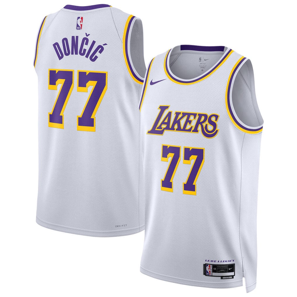 Nike Luka Dončić #77 Los Angeles Lakers White Away Swingman Jersey