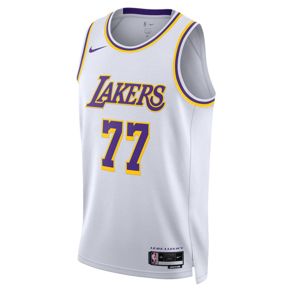 Nike Luka Dončić #77 Los Angeles Lakers White Away Swingman Jersey