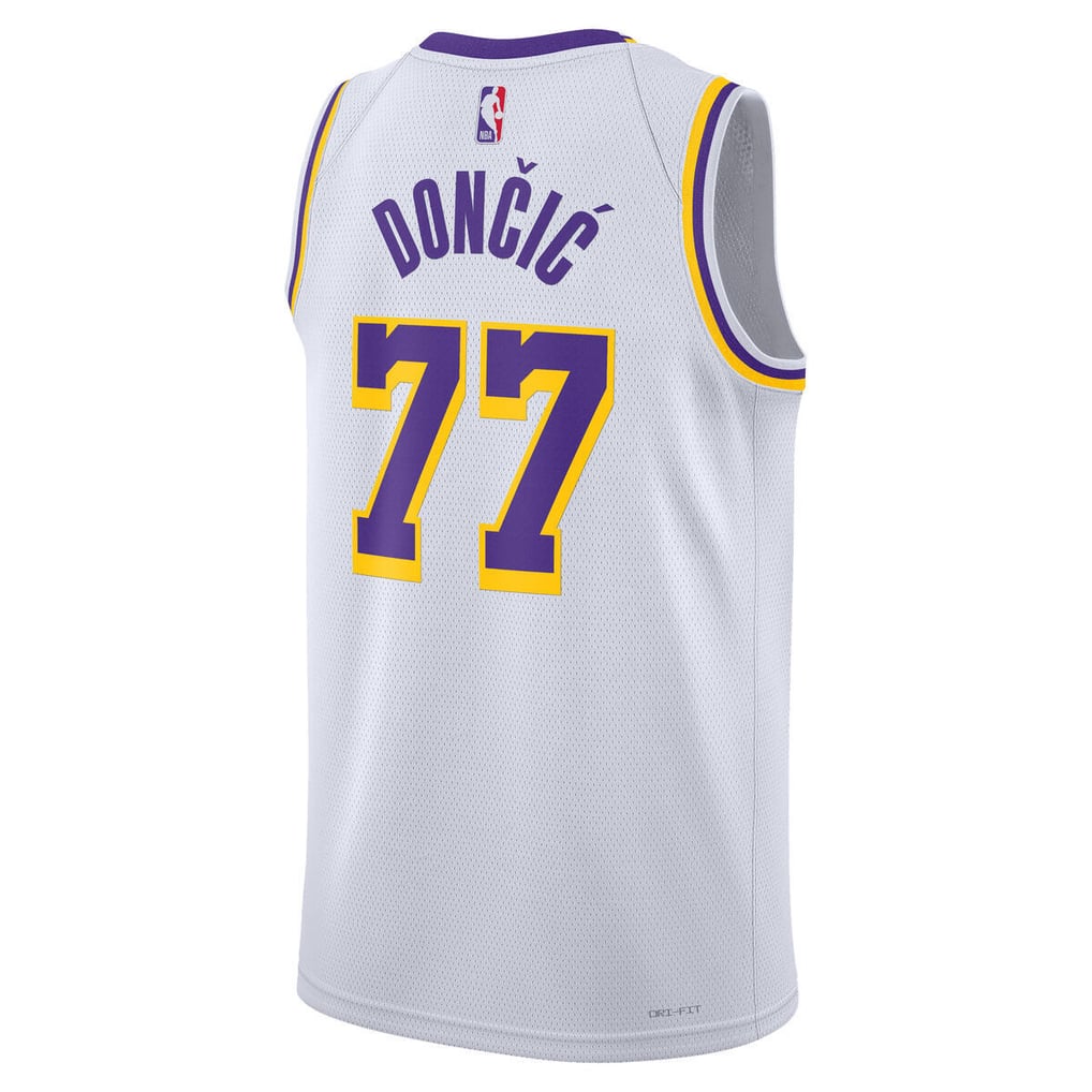 Nike Luka Dončić #77 Los Angeles Lakers White Away Swingman Jersey