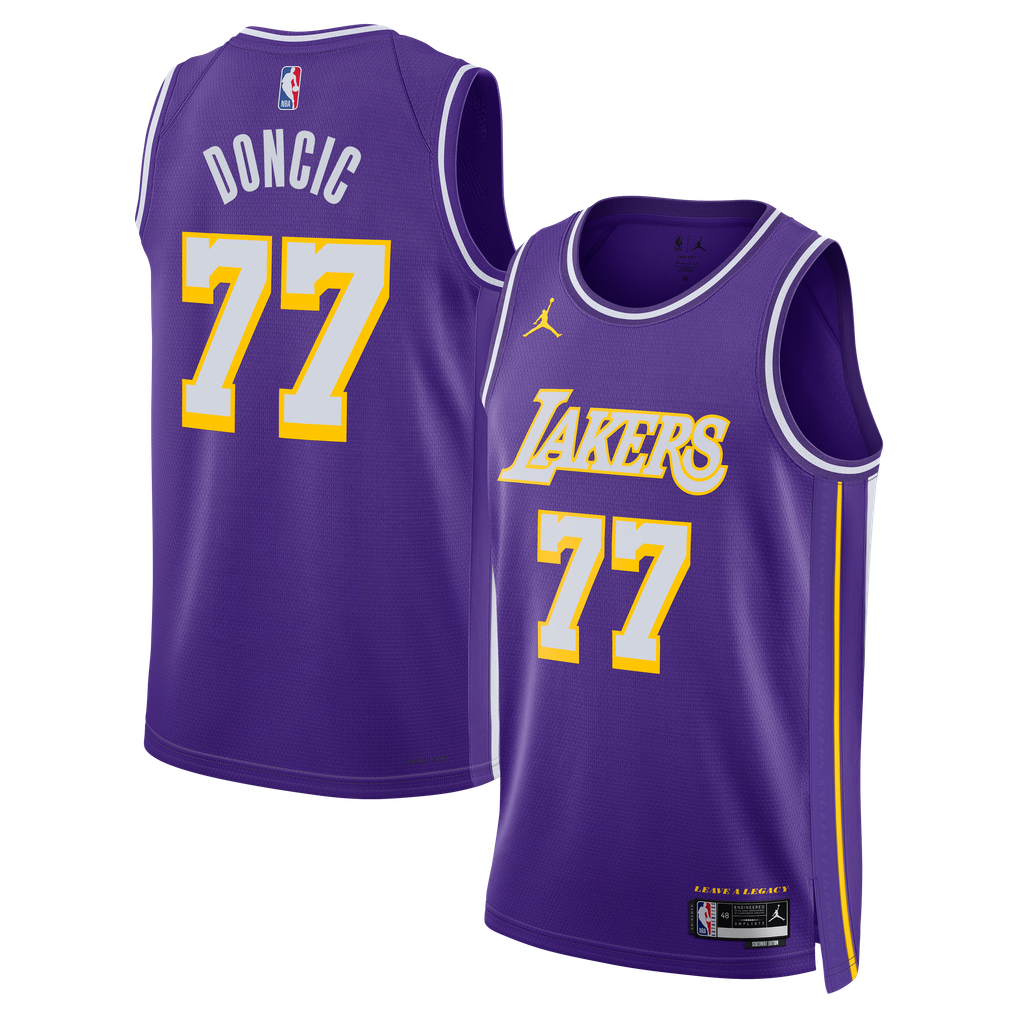 Jordan Brand Luka Dončić #77 Los Angeles Lakers Purple Statement Edition Swingman Jersey