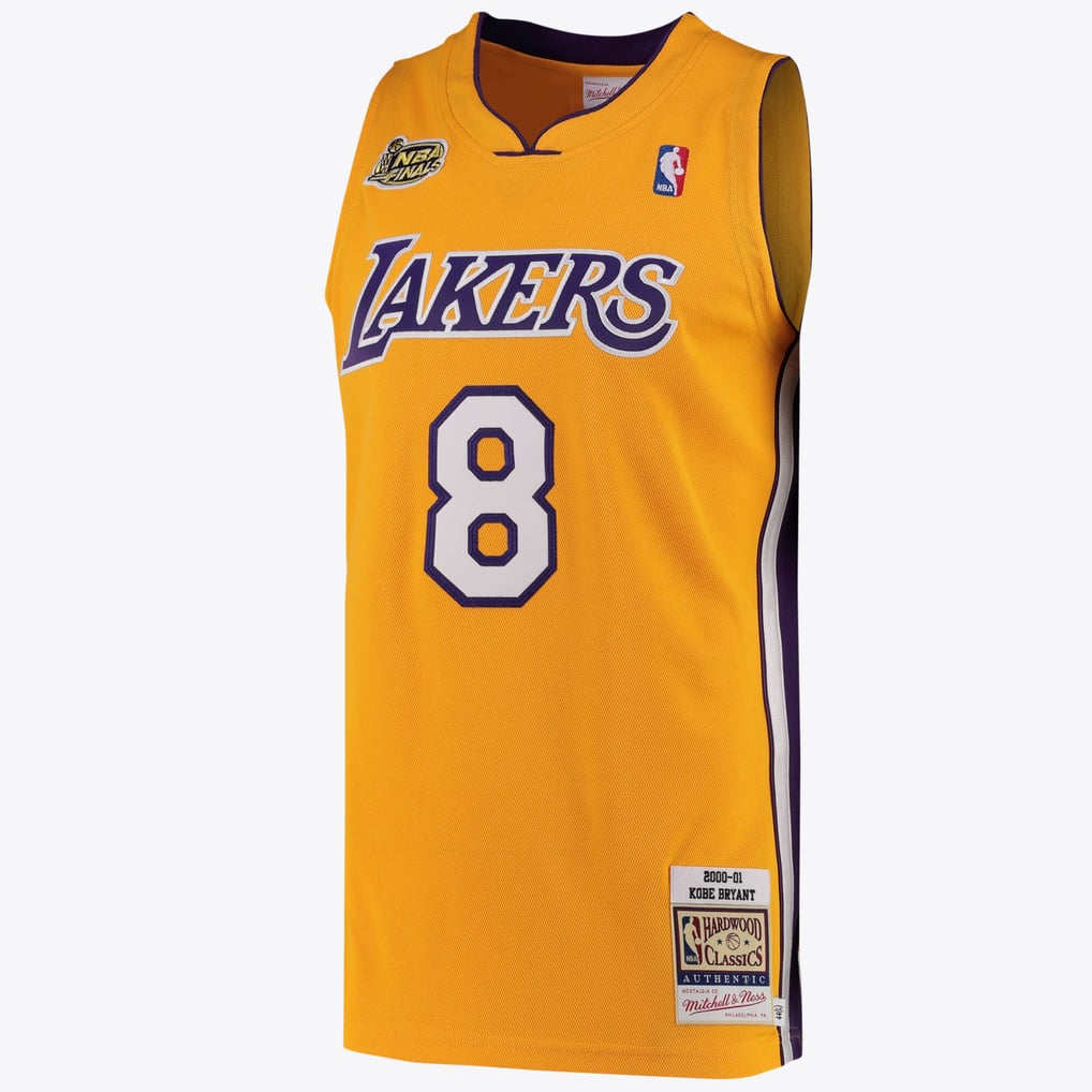 Mitchell & Ness Kobe Bryant #8 Los Angeles Lakers Gold Home Hardwood Classics Jersey