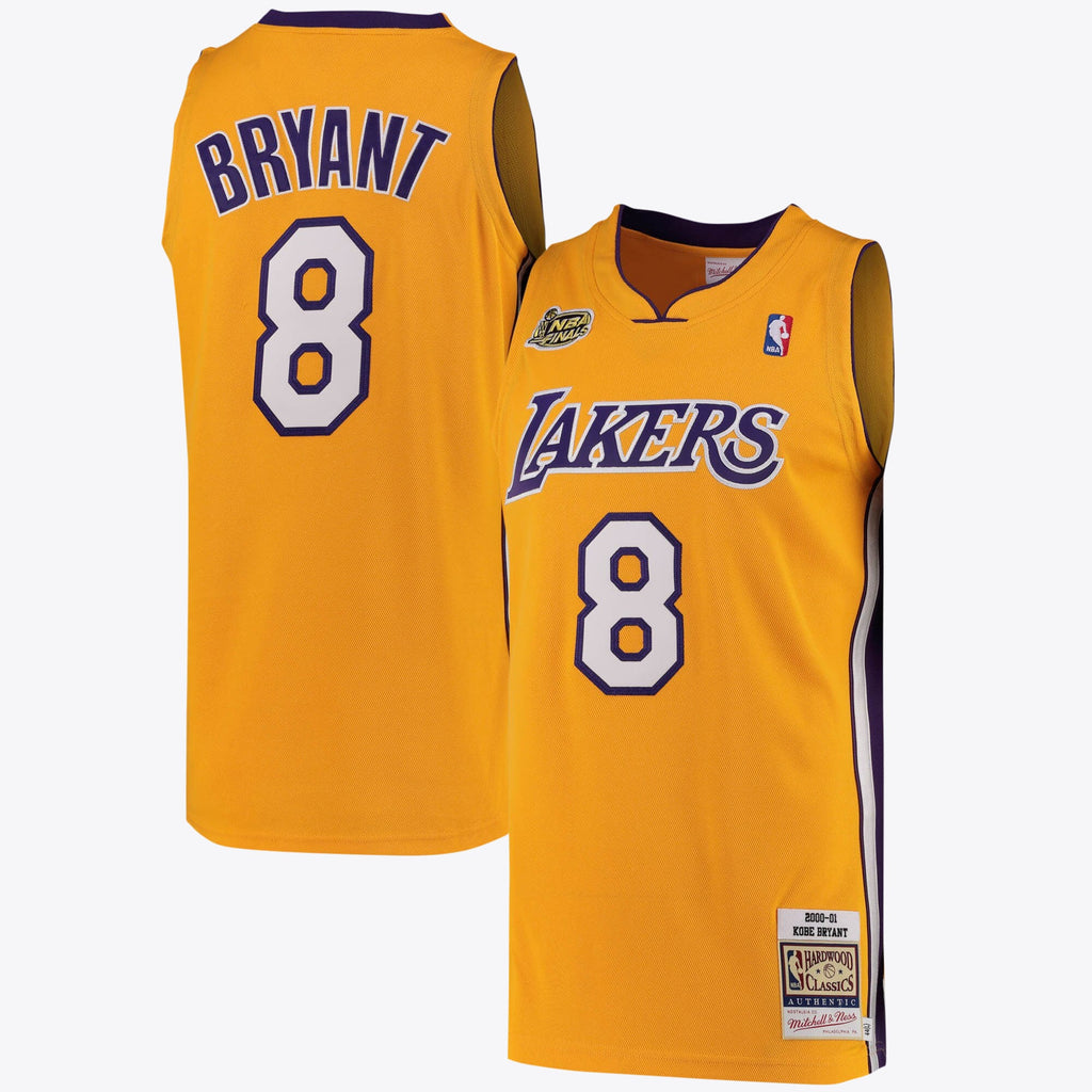 Mitchell & Ness Kobe Bryant #8 Los Angeles Lakers Gold Home Hardwood Classics Jersey