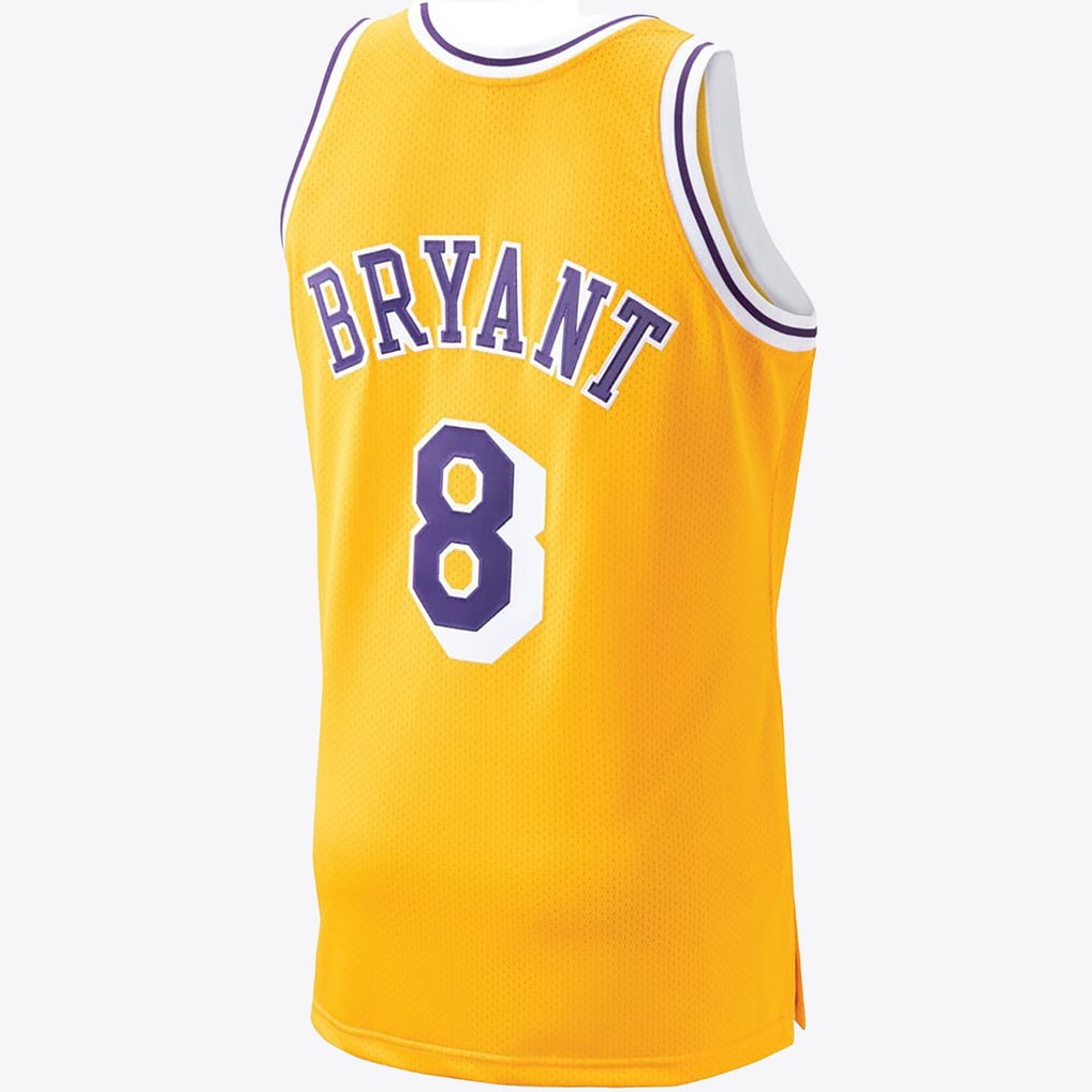 Mitchell & Ness Kobe Bryant #8 Los Angeles Lakers Gold Home Hardwood Classics Jersey