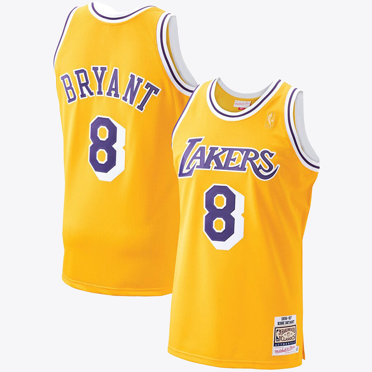 Mitchell & Ness Kobe Bryant #8 Los Angeles Lakers Gold Home Hardwood Classics Jersey