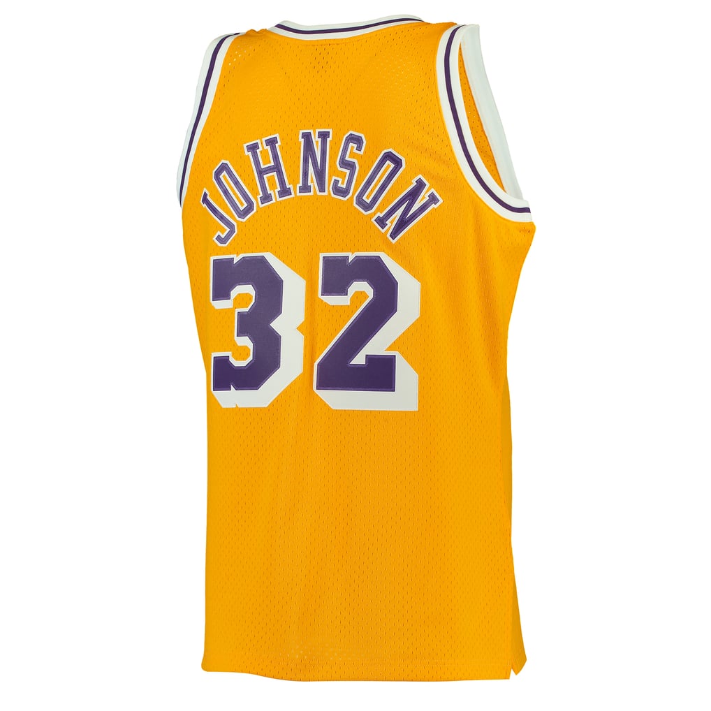 Mitchell & Ness Magic Johnson #32 Los Angeles Lakers Gold Hardwood Classics Jersey