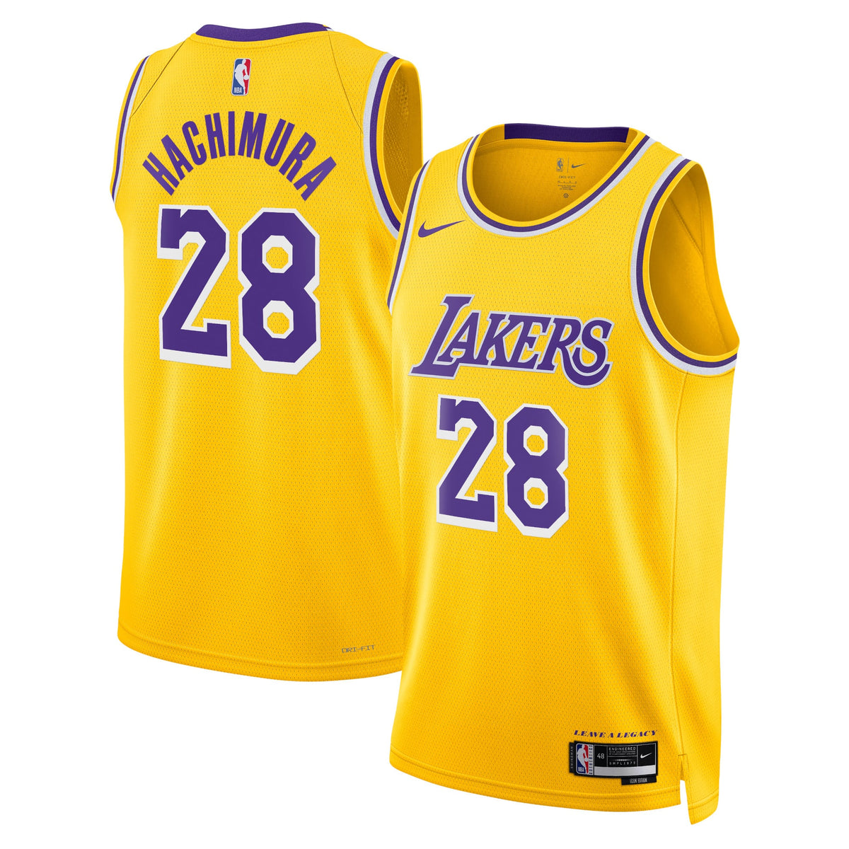Nike Rui Hachimura #28 Los Angeles Lakers Gold Home Swingman Jersey