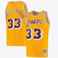 Mitchell & Ness Kareem Abdul-Jabbar #33 Los Angeles Lakers Gold Hardwood Classics Jersey