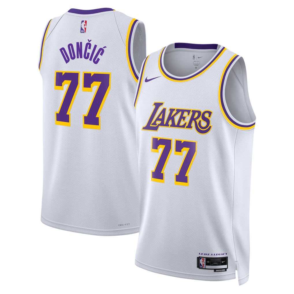 Nike Luka Dončić #77 Los Angeles Lakers White Away Swingman Jersey