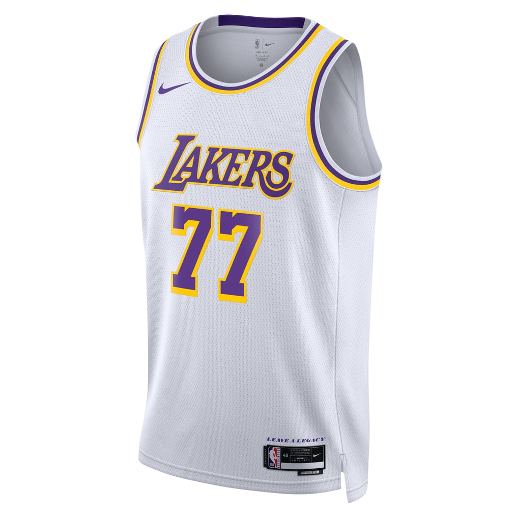 Nike Luka Dončić #77 Los Angeles Lakers White Away Swingman Jersey