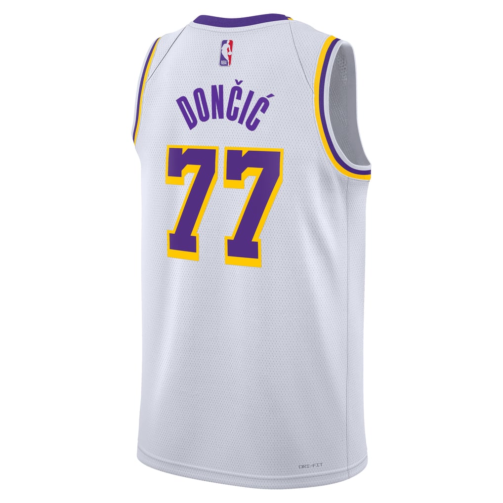 Nike Luka Dončić #77 Los Angeles Lakers White Away Swingman Jersey
