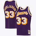 Mitchell & Ness Kareem Abdul-Jabbar #33 Los Angeles Lakers Purple Away Hardwood Classics Jersey