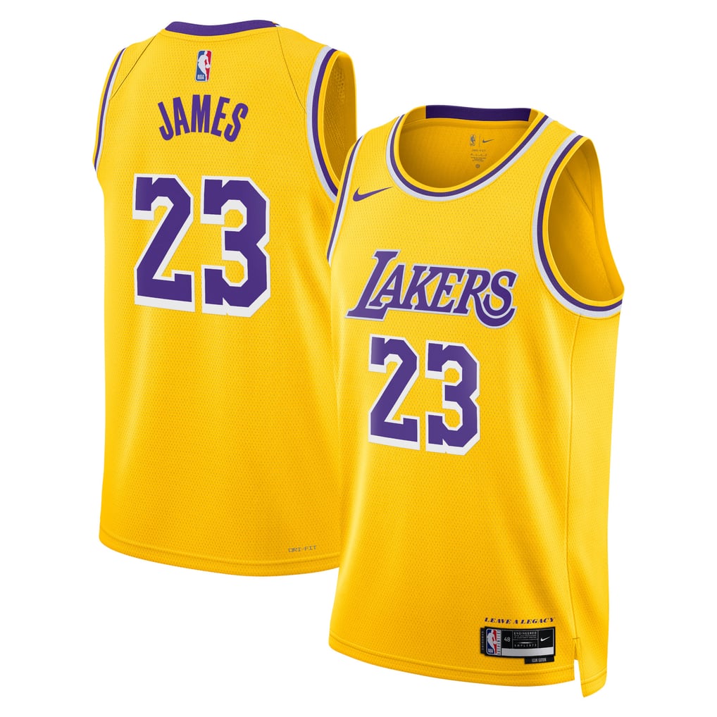 Nike LeBron James #23 Los Angeles Lakers Gold Home Swingman Jersey