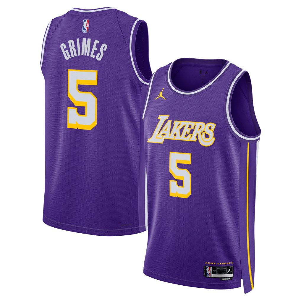 Jordan Brand Quentin Grimes #5 Los Angeles Lakers Purple Statement Edition Swingman Jersey