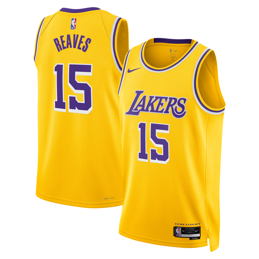 Nike Austin Reaves #15 Los Angeles Lakers Gold Home Swingman Jersey