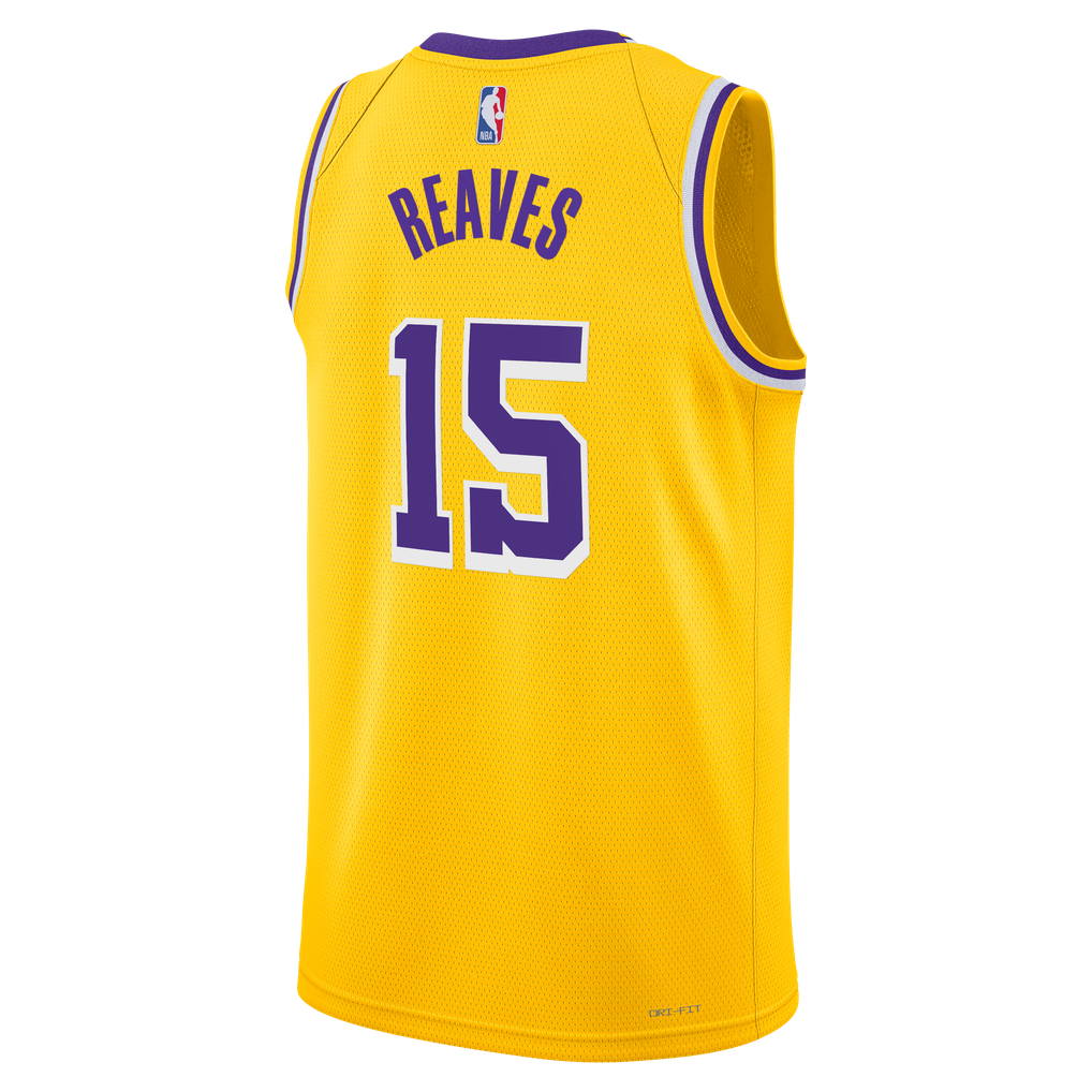 Nike Austin Reaves #15 Los Angeles Lakers Gold Home Swingman Jersey