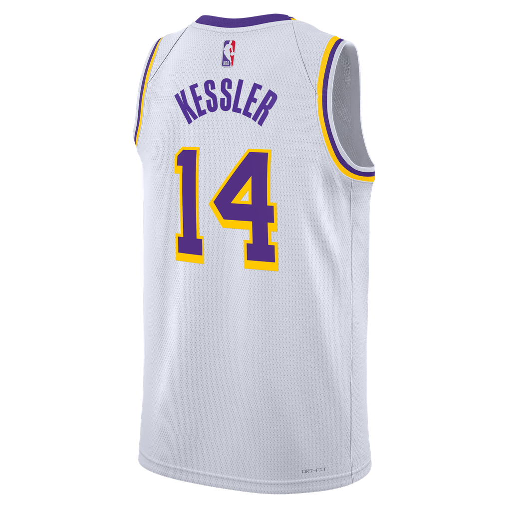 Nike Walker Kessler #14 Los Angeles Lakers White Away Swingman Jersey