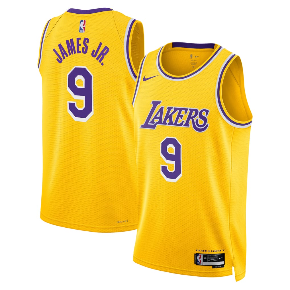 Nike Bronny James #9 Los Angeles Lakers Gold Home Swingman Jersey