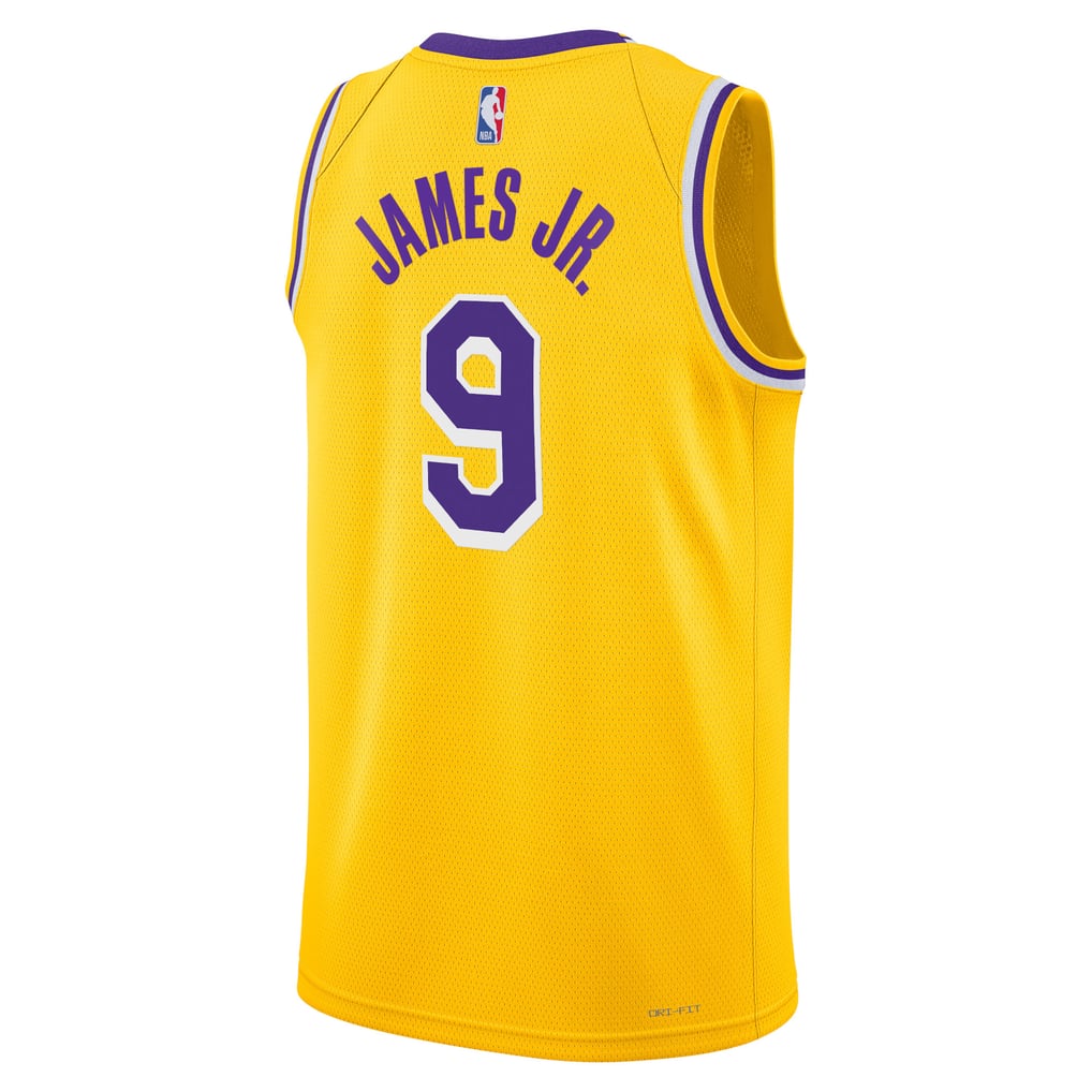 Nike Bronny James #9 Los Angeles Lakers Gold Home Swingman Jersey