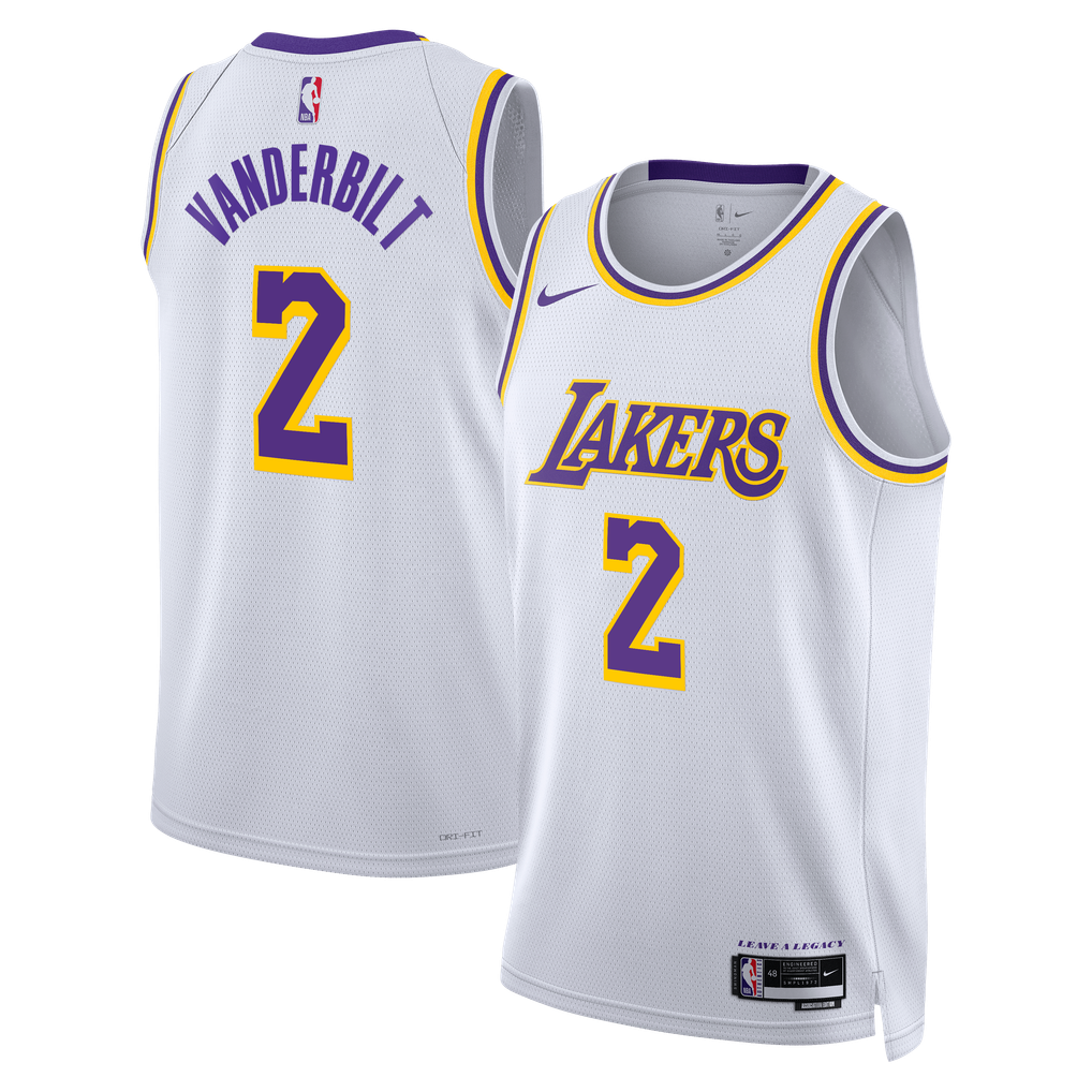 Nike Jarred Vanderbilt #2 Los Angeles Lakers White Away Swingman Jersey
