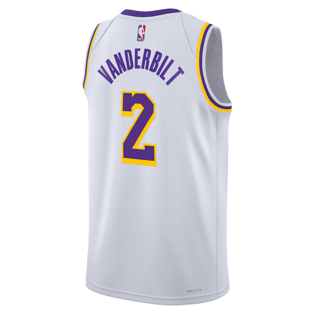 Nike Jarred Vanderbilt #2 Los Angeles Lakers White Away Swingman Jersey