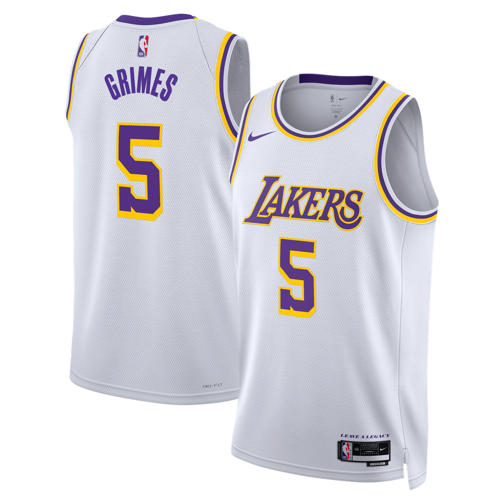 Nike Quentin Grimes #5 Los Angeles Lakers White Away Swingman Jersey