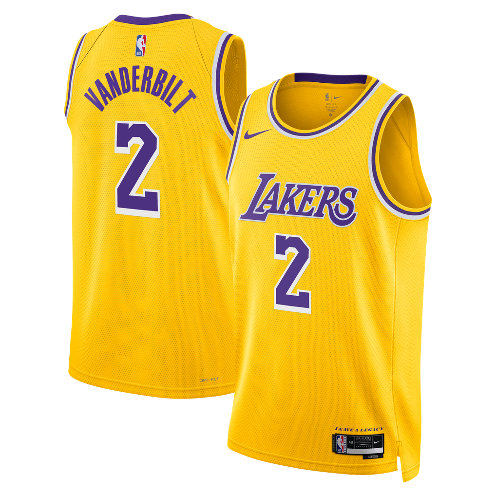 Nike Jarred Vanderbilt #2 Los Angeles Lakers Gold Home Swingman Jersey