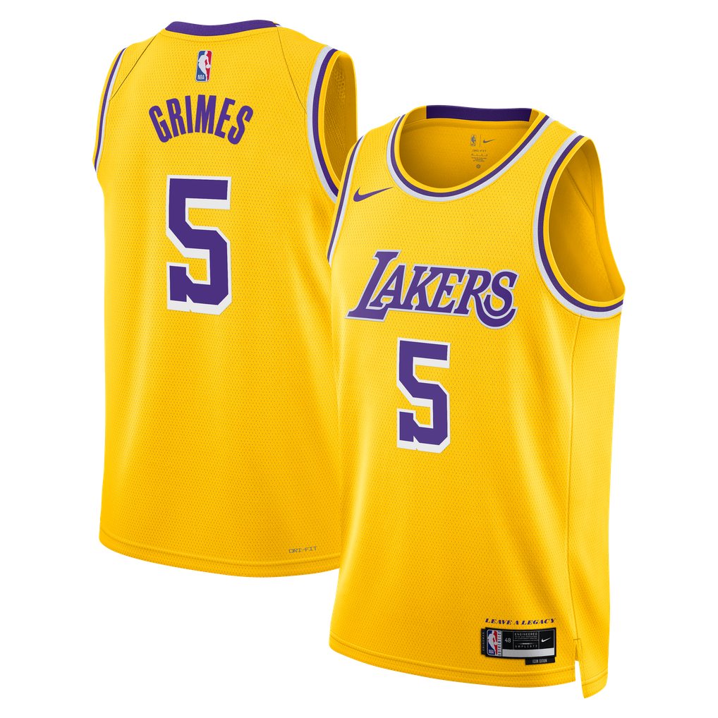 Nike Quentin Grimes #5 Los Angeles Lakers Gold Home Swingman Jersey