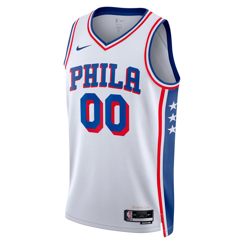 Nike Philadelphia 76ers Custom White Away Swingman Jersey