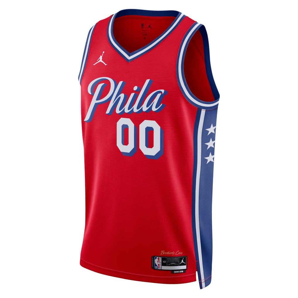 Jordan Brand Philadelphia 76ers Custom Red Home Swingman Jersey