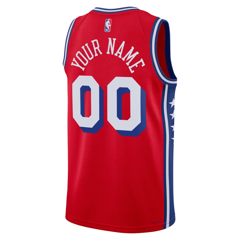 Jordan Brand Philadelphia 76ers Custom Red Home Swingman Jersey