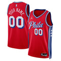 Jordan Brand Philadelphia 76ers Custom Red Home Swingman Jersey