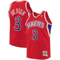 Mitchell & Ness Allen Iverson #3 Philadelphia 76ers Red Hardwood Classics Jersey